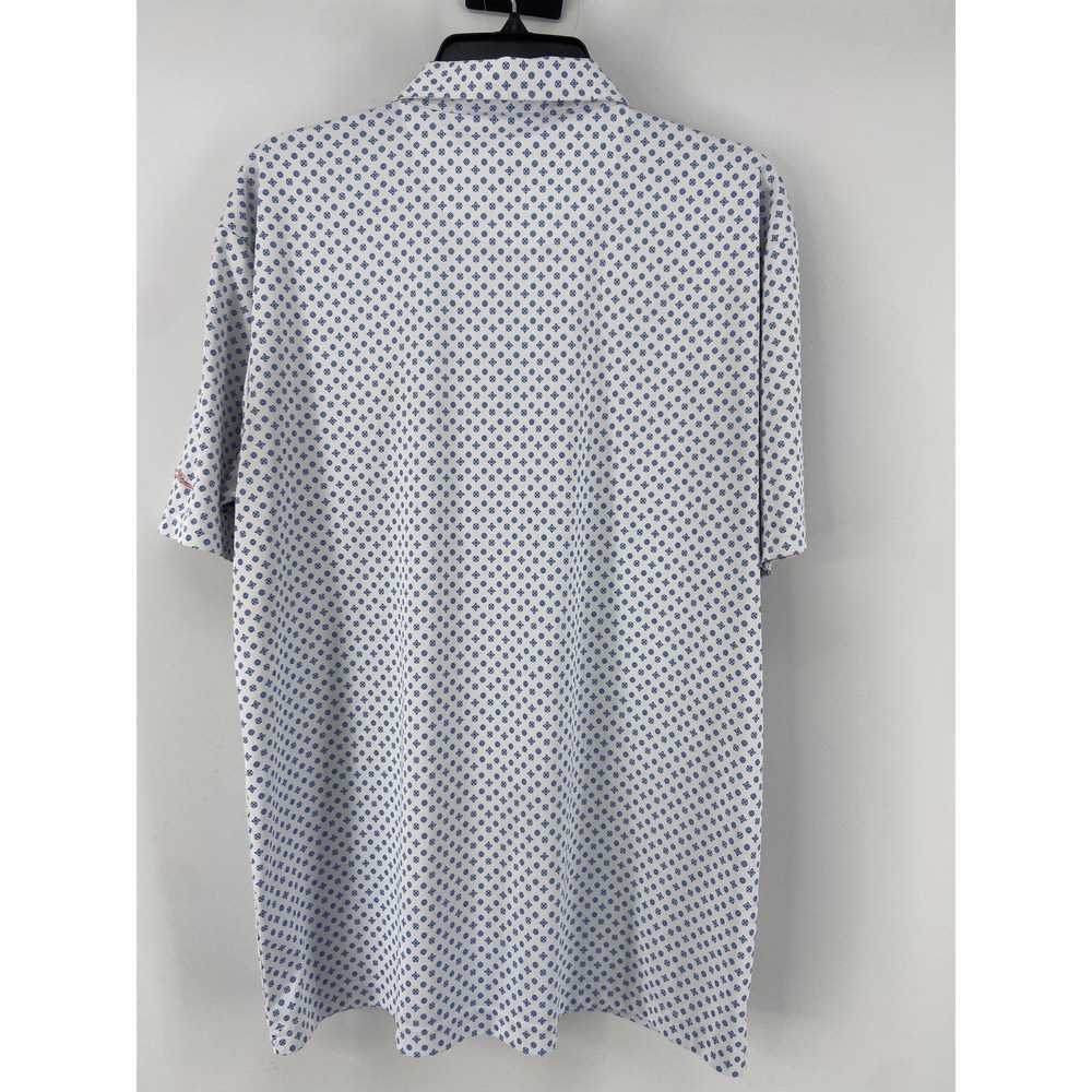 Swannies Shirt Mens Large Geometric Golf Polo Performance Stretch Casual Logo - Picture 3 of 10